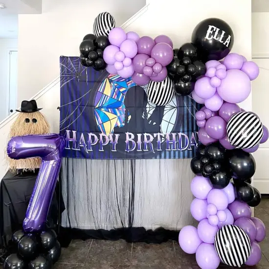 Purple 5 Balloon, Number Balloon 40 Inch, Purple Party Supplies {3}