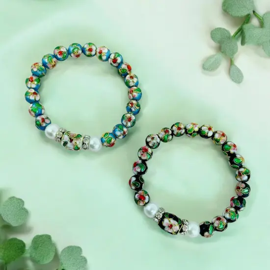 Vintage Hand Painted Classic Cloisonne Bead Value Pack {6}