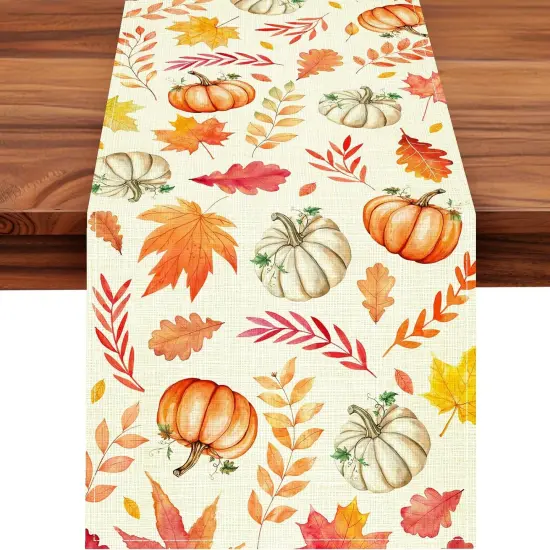 Pumpkin Fall Table Runner {1}