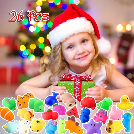 26 Pack Mochi Squishy Toys - Kawaii Cat {4}