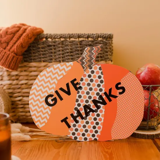 Pack of 3 -Unfinished Wood Pumpkin Cutout 11 x 10-inch, 1/8 inch Thick {2}