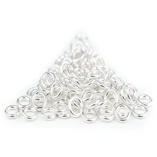 The Bead Chest Silver 6mm Round Open Jump Rings, Pack of 100 {4}