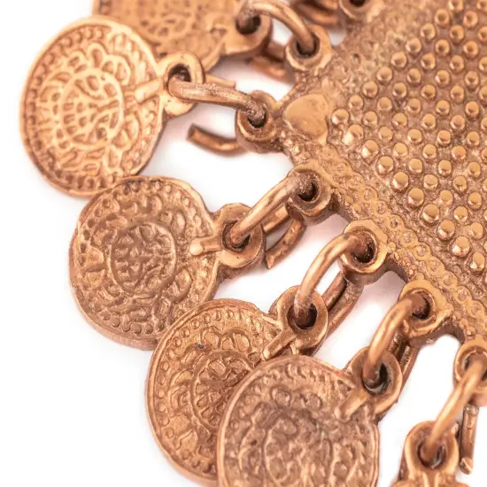 The Bead Chest Copper Tribal Coin Dangle Pendant {3}