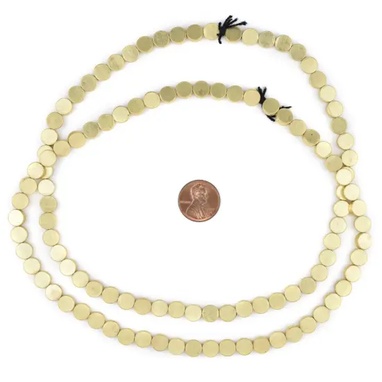 The Bead Chest Circular Disk Brass Beads (8mm) {2}
