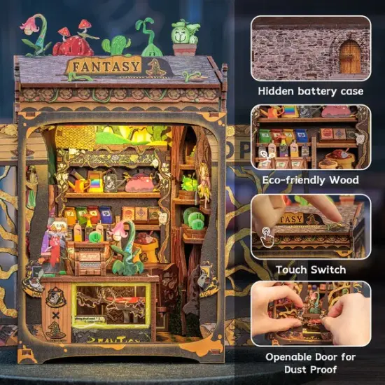 Miniature Wizardi Roombox Kit - Fantacy Plant Shop Dollhouse Kit {5}