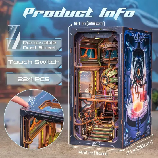 Book Nook Wizardi Miniature - The Eye of Old God Roombox Kit {3}