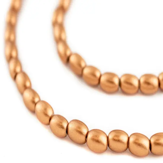 The Bead Chest Copper Oval Natural Wood Beads (9x6mm): Organic Eco-Friendly Wooden Bead Strand for DIY Jewelry, Crafts, Necklace and Bracelet Making {1}