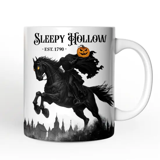 Headless Horseman Spooky Halloween Mug, The Legend of Sleepy Hollow Gift {1}