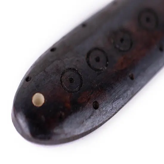 The Bead Chest Dark Brown Bone Shaman Pendant {4}