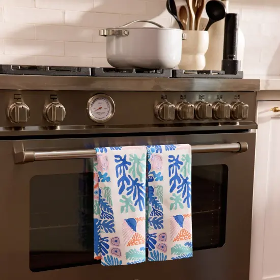 Modern Coastal Cotton Kitchen Tea Towel {3}
