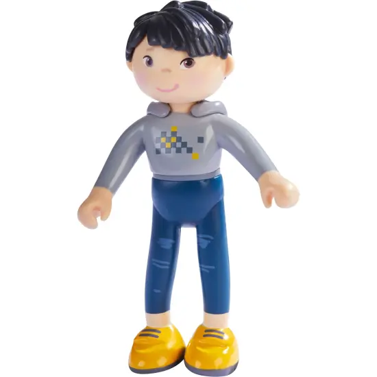 HABA Little Friends Liam - 3.75" Boy Dollhouse Toy Figure with Black Hair Multicolor {3}