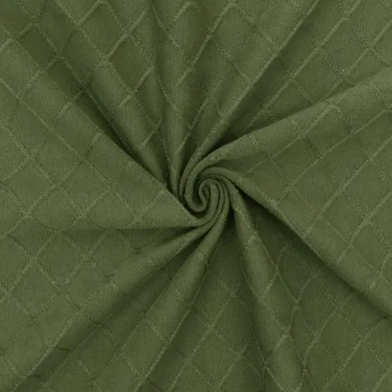 Herbal Green Famous Maker Diamond Jacquard Stretch Activewear Knit Fabric By the Yard {2}
