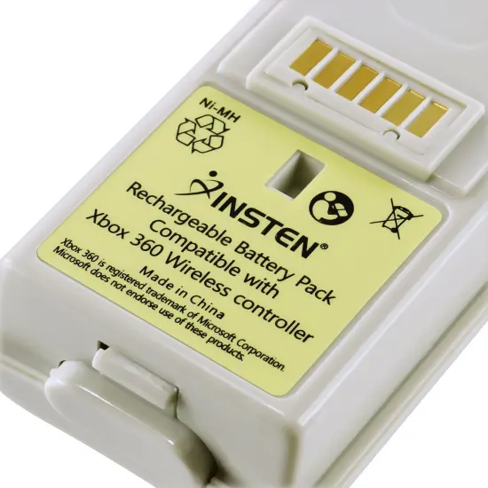 Insten Compatible Battery for Microsoft xBox 360, White {3}