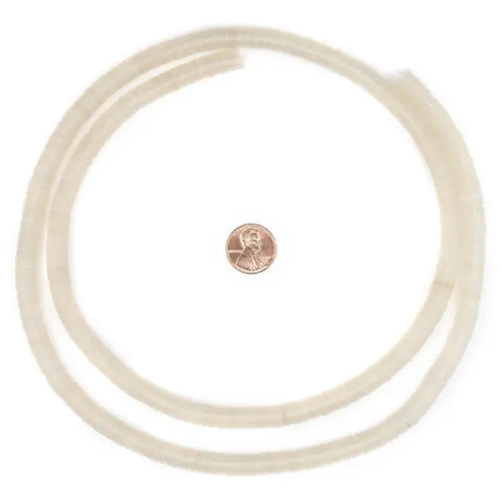 The Bead Chest African Vinyl Beads, Ghana Vulcanite Crafts Supplies for DIY Jewelry Making, Necklaces, Bracelets (8mm, Clear) {2}