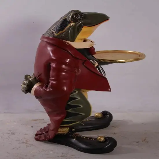 Large Frog Butler Statue {5}