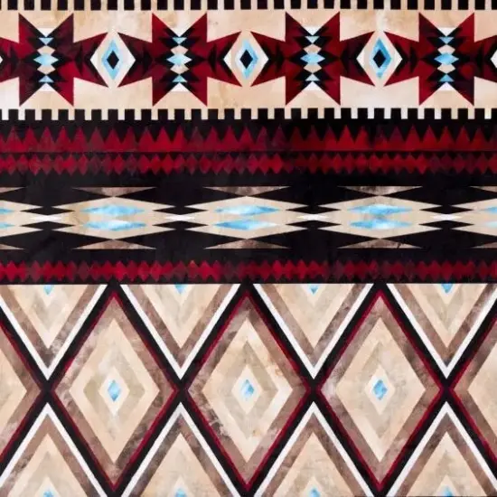 Multi Aztec 2 Digital Cuddle Honey Fabric per yard {1}