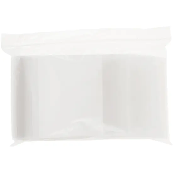 Plymor 5" x 7", 4 Mil with White-Block Heavy Duty Zipper Reclosable Plastic Bags {4}