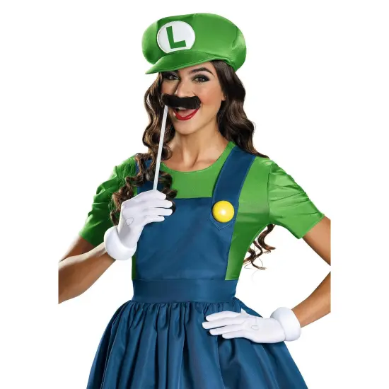 Nintendo Super Mario Bros Women's Luigi Costume Dress {3}