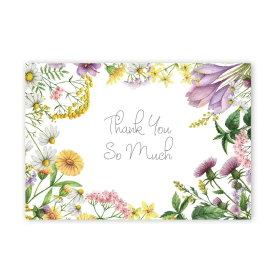 Great Papers! Flower Meadow Thank You Note Card and White Envelope, 4.875" x 3.375", 24 count {1}