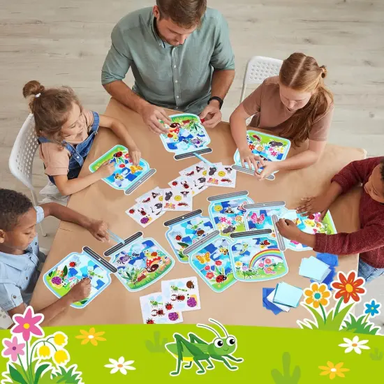 24 Pcs Activity Spring Insect Suncatcher Craft Kit Spring Summer Bugs Suncatcher Craft DIY Tissue Paper Suncatcher Decoration {5}