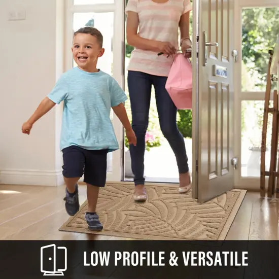 Front Door Mat, Absorbent Resist Dirt Welcome Door Mat Indoor Outdoor, Waterproof Doormat, Sturdy Non Slip Backing, Fade Resistant, Low Profile Entry Mat for Entryway, 29&times;17, Beige {5}