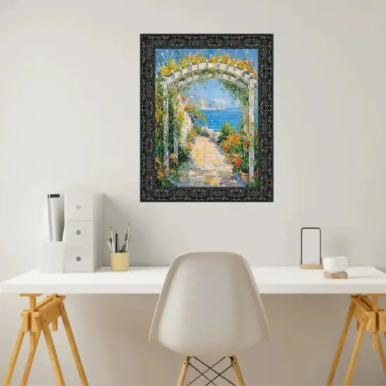 Piano Black Glossy Ornate Picture Frame 40x60 frame {6}