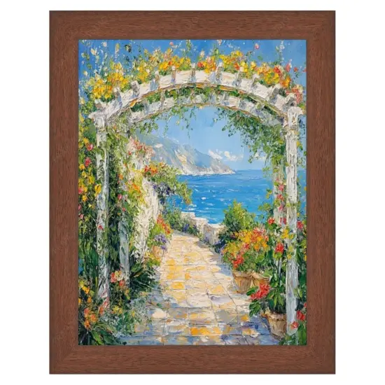 Dark Walnut Wood Grain Picture Frame - Home Office Decor 36x48 frame {4}