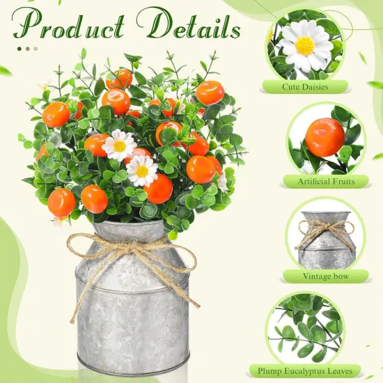 3 Sets Fake Tangerine&zwnj; Orange Centerpieces {2}