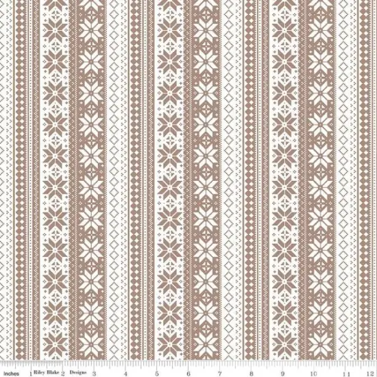 Sweater Stripe in Tea Dye (c16364-teadye) | Winter Magic | Dani Mogstad | Riley Blake {1}