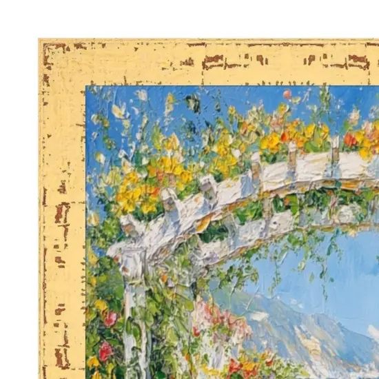 Slim Yellow Chabi Chic Farmhouse Rustic Picture Frame 40x50 frame {4}