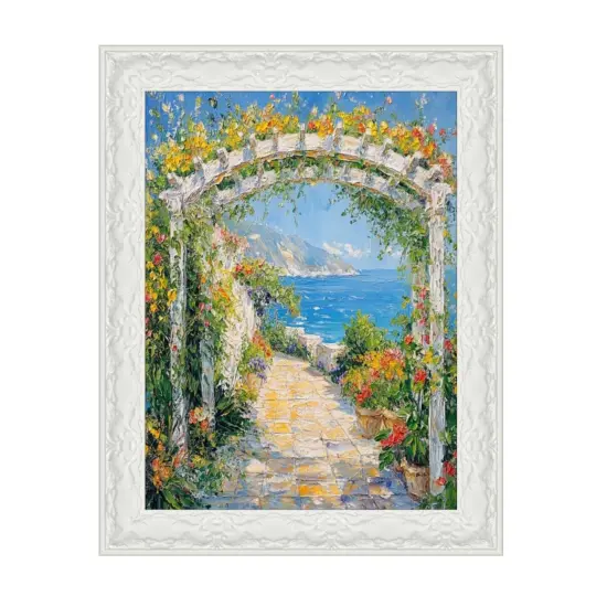 Glossy Ornate Wedding White Picture Frame 32x48 frame {4}