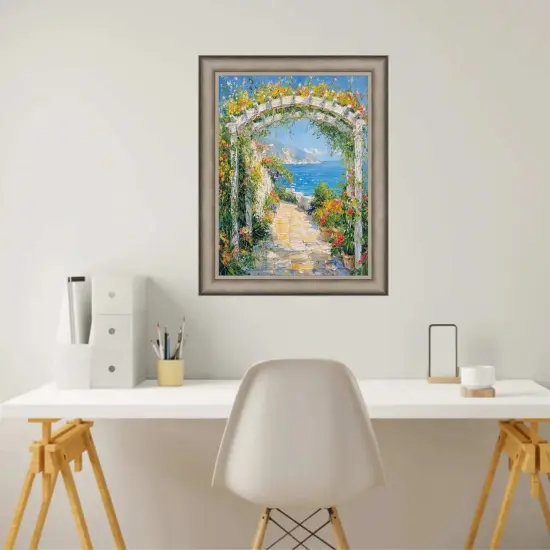 Industrial Silver Metal Slope Picture Frame 25x25 frame {6}