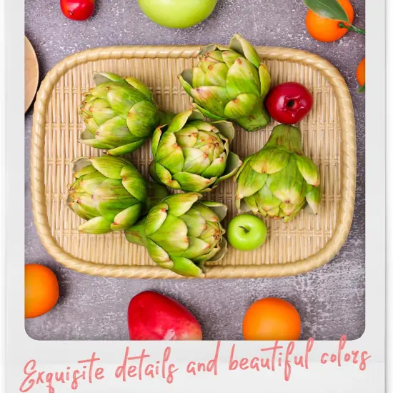 6Pcs Small Green Faux Artichokes Fake Artichokes Artificial Vegetables {4}