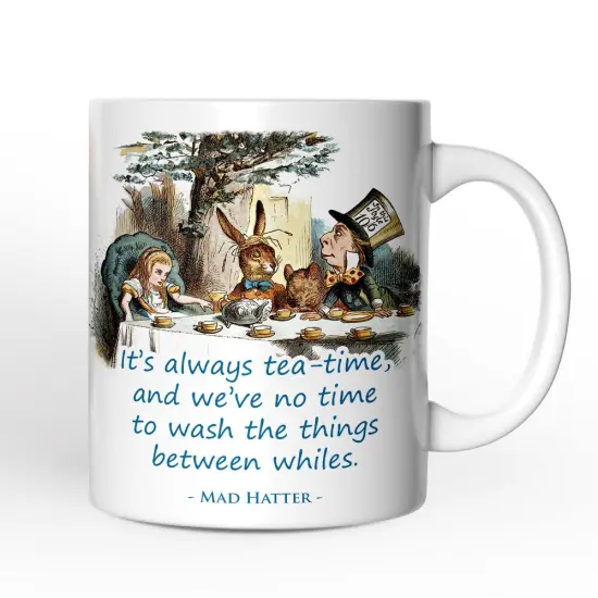 It's Always Tea Time Mug, Vintage Alice in Mad Tea Party {4}