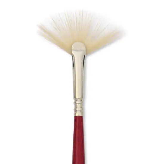 Escoda Marfil Synthetic Bristle Brushes - Series 4433 Fan, Size 2, Long Handle {1}