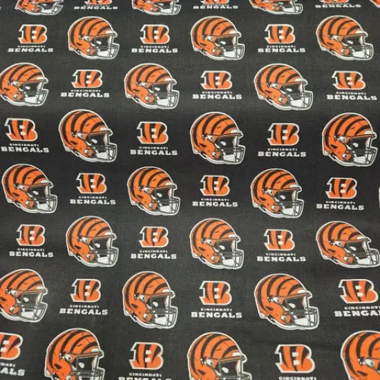 Licensed NFL Cincinnati Bengals Cotton 6229 Fabric by the Yard {1}