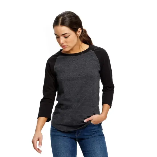 Sofra Ladies Baseball Tee Pack Of 6 Easy To Style {2}