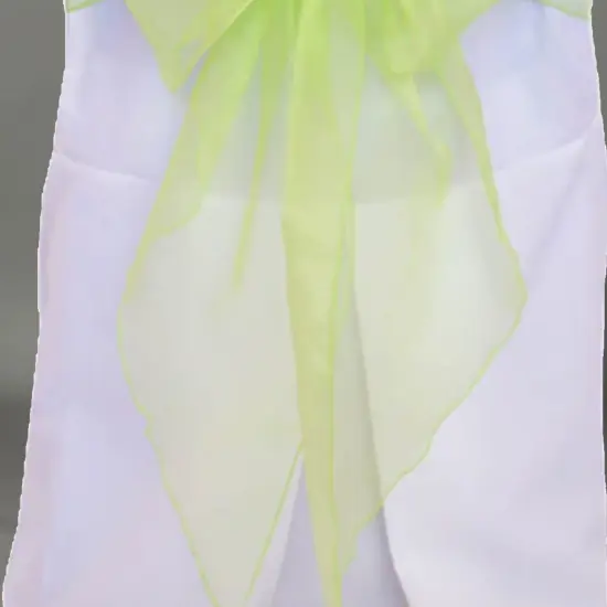 10 Pieces Apple Green Angle End Organza Chair Ties, 12"x116" Party Accessories {5}