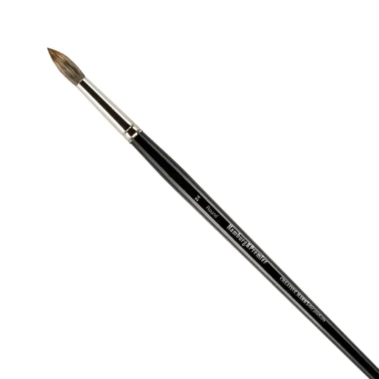 Creative Mark Hamburg Premiere Professional Oil Painting Brushes - Round #24 Oil Paint Brush - Handmade in Germany, Natural & Synthetic Hair Blend, Long Triple-Lacquered Birch Handle {1}