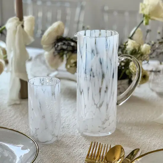 White Stained Pitcher By Kinor Decor {1}