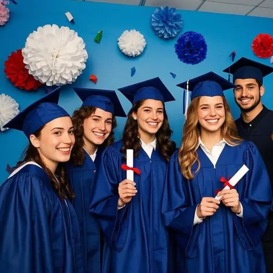 Red White and Blue Tissue Paper Pom Poms, 15PCS Tissue Paper Flowers for Party , Shopping Mall Home Window Decoration ,Wedding Birthday Baby Shower MASKMAN Baseball Themed Parties {2}