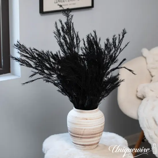 Uniquewise Preserved Real Floral Stems Chic Vase Fillers & Accents for Bouquets Centerpieces & Ornamental Displays Ideal for Home Office Boutique Cafe Resto Bar and Event Decor Black m. bracteata {4}