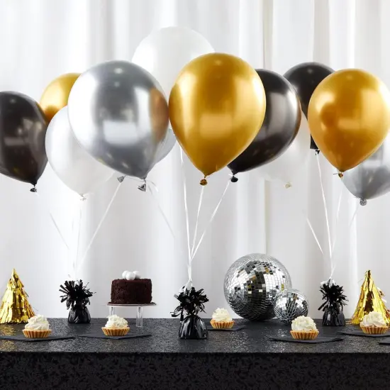 Pack of 15 Black Balloon Weights for Balloons (6 oz, 4.5 In) for Table Centerpieces and Birthday Party Decorations {2}