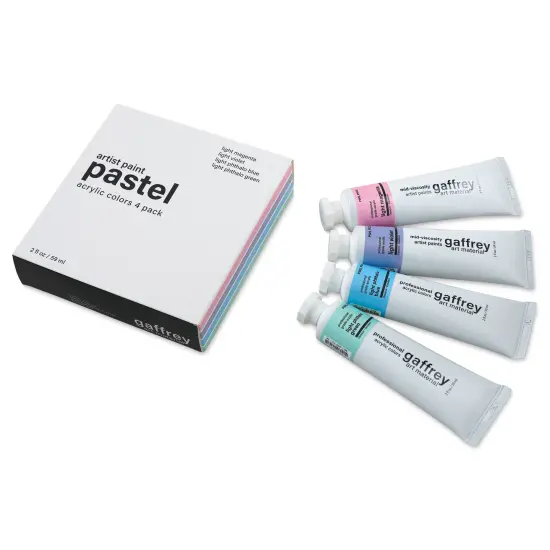 Gaffrey Art Material Standard Body Acrylic Paints - Set of 4, Pastel Colors, 59 ml Tube {1}