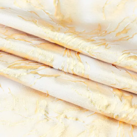 1 Yard Thunder Hologram Spandex Fabric 36" x 60" Length by Width Yellow/Gold - UV {7}