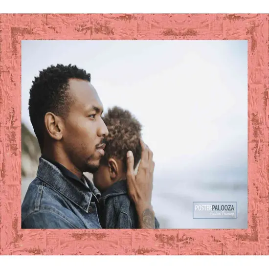 Square Shabby Chic Pink Picture Frame - UV Acrylic, Foam Board Backing, Hanging Hardware {4}