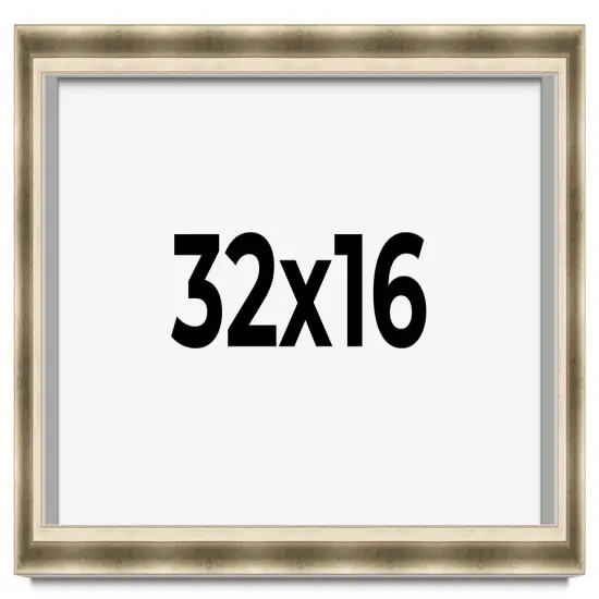 Panoramic Shadow Box 1.75" Deep Silver Frame - UV Acrylic, Backing, Hanging Hardware {1}