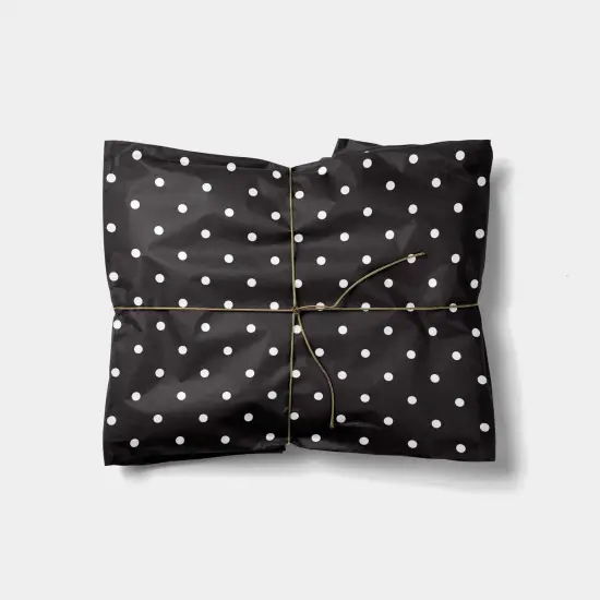 Classic Black & White Polka Dots Gift Wrap II {1}