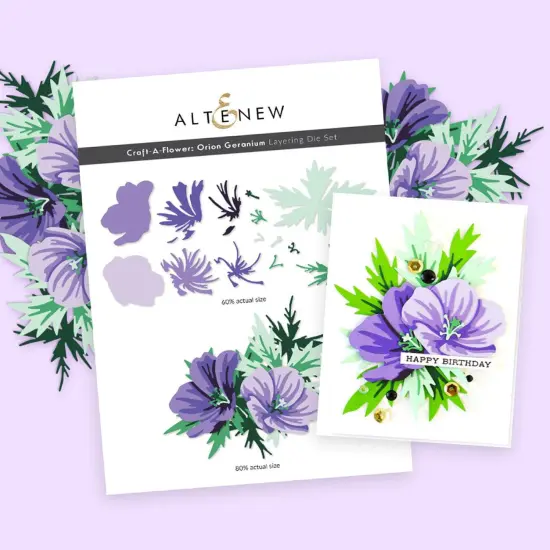 Craft-A-Flower: Orion Geranium Layering Die Set {4}