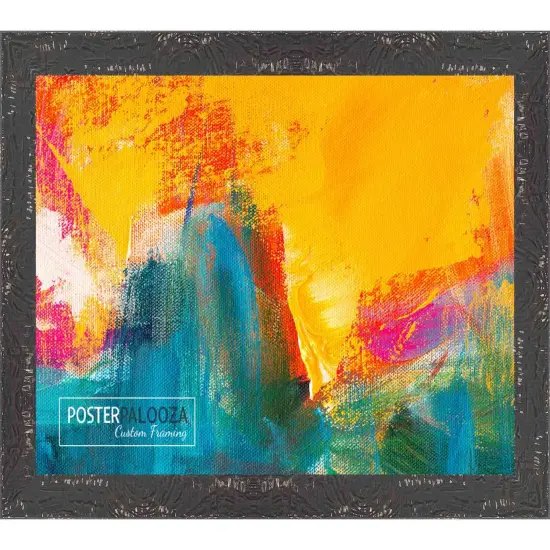 Shabby Chic Black Picture Frame - UV Acrylic, Foam Board Backing, Hanging Hardware {6}